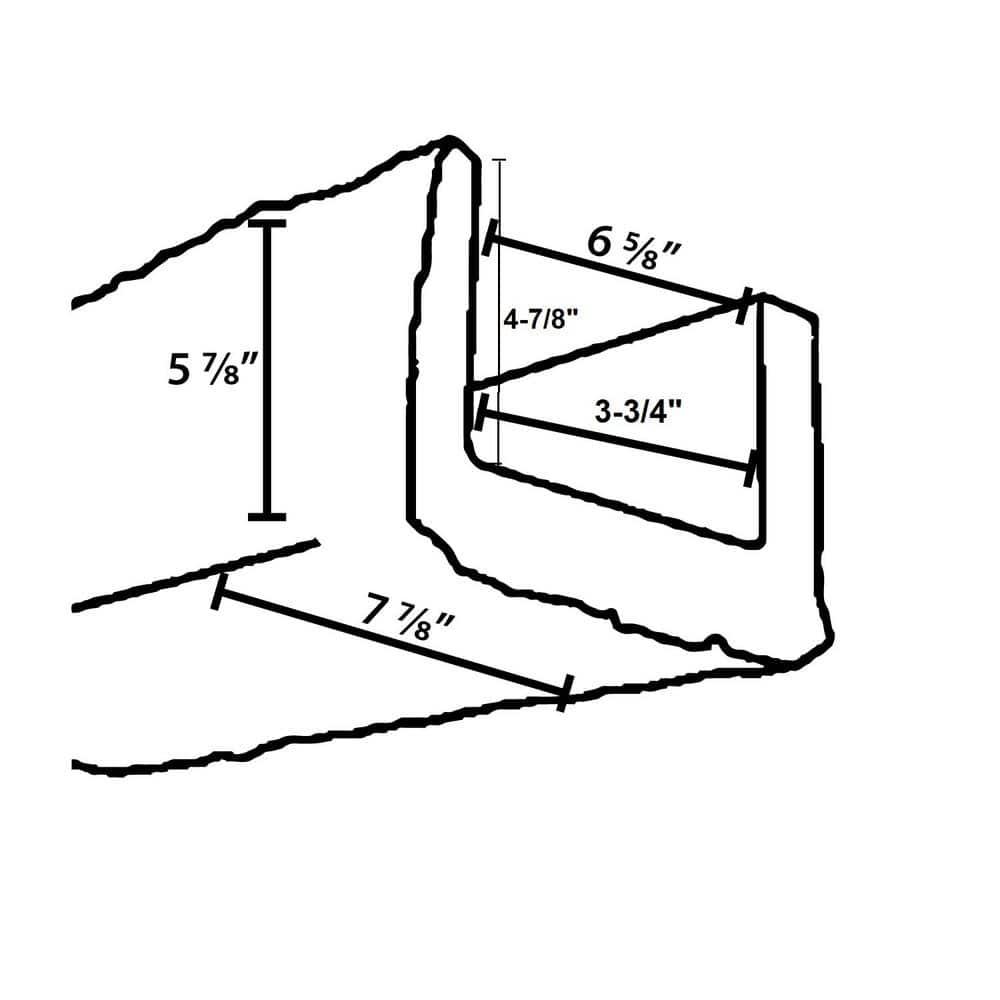 5-7/8 in x 7-7/8 in x 153 in Modern Faux Wood Beam