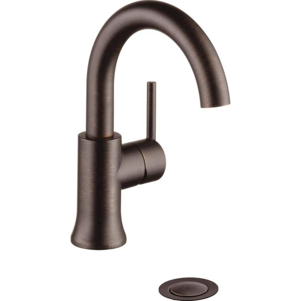 Trinsic Single Hole Bathroom Faucet with Drain Assembly, Single Handle Bathroom Sink Faucet