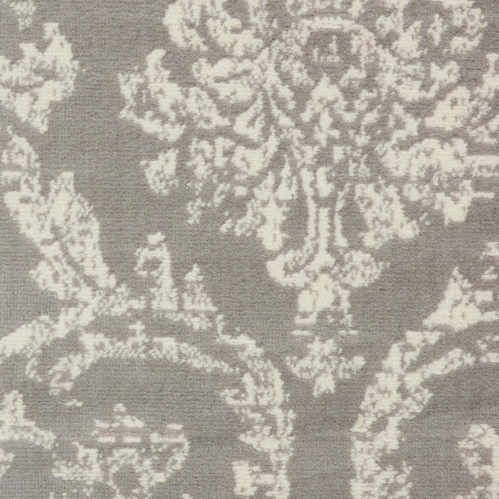 Nourison Jubilant 7'10" x 9'10" (8' x 10') Grey Area Rug Farmhouse Vintage Damask by Nourison