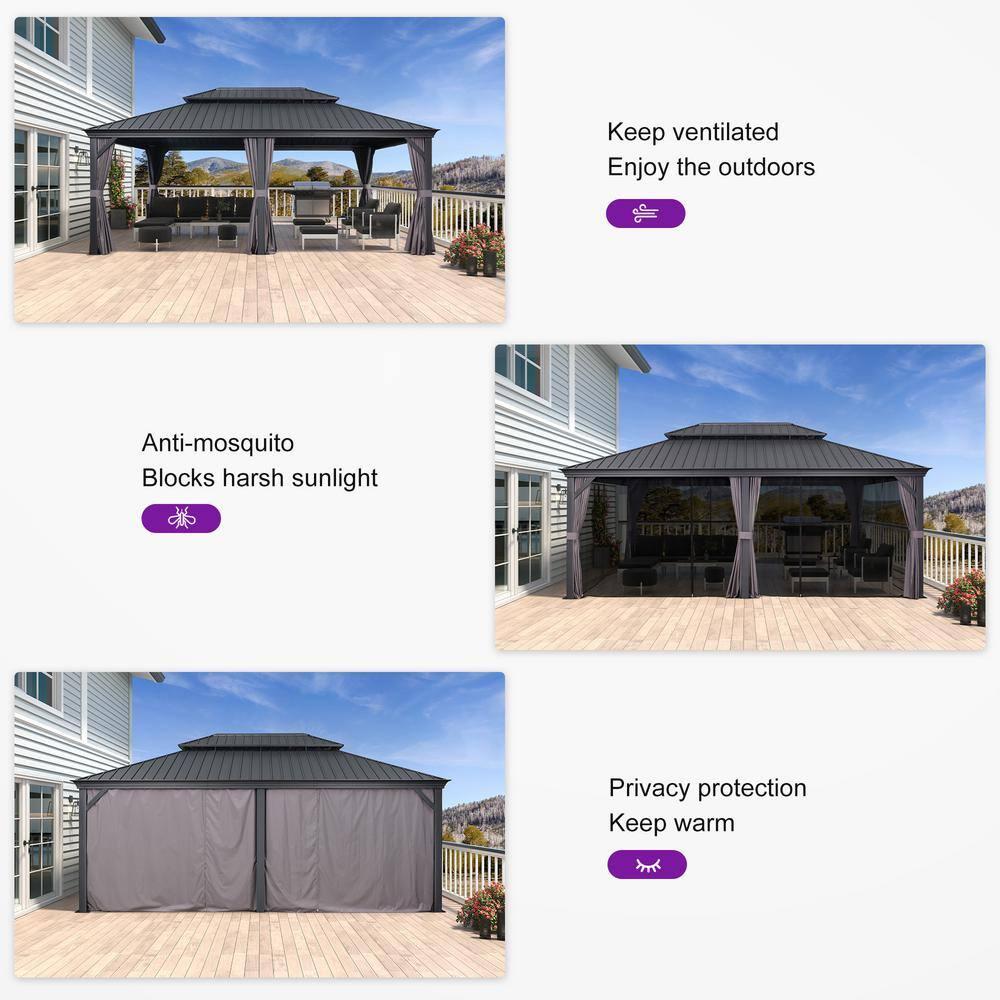 Purple Leaf Aluminum Patio Gazebo