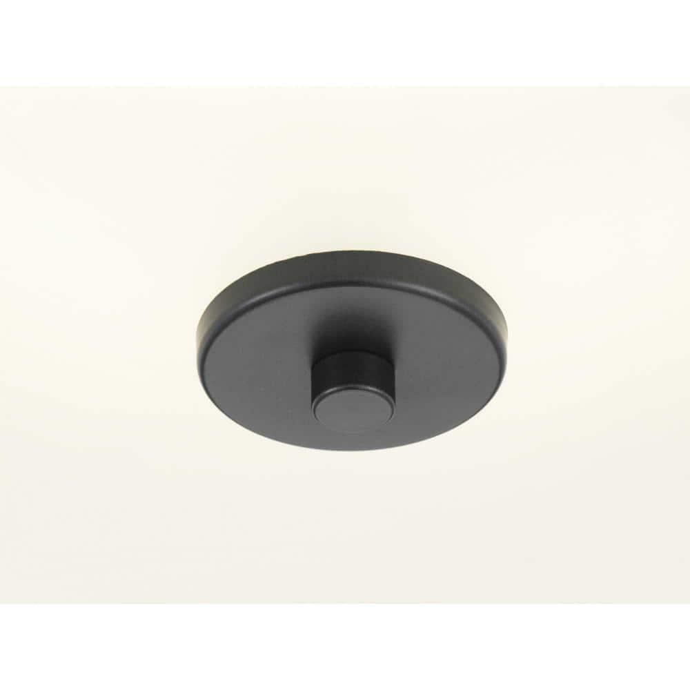 Progress Lighting Inspire Collection 1-Light LED Flush Mount, Graphite Finish, Fabric Shade