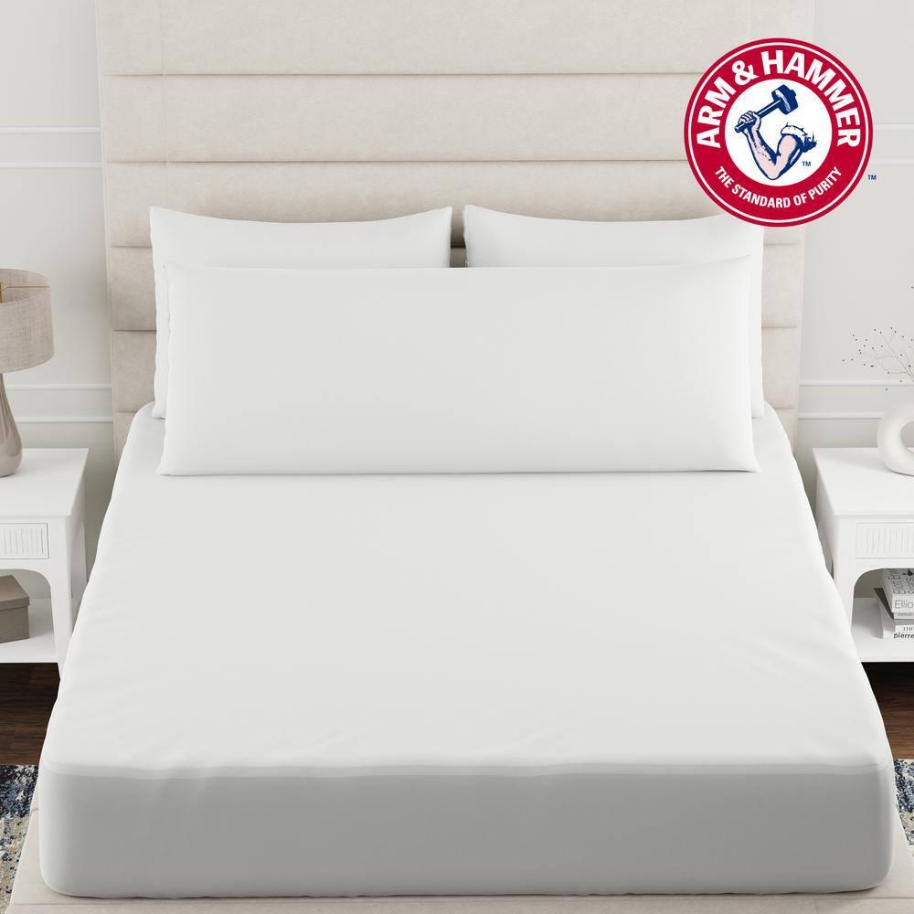 Arm & Hammer 20"x54" Cooling Comfort Zippered Body Pillow Cover White
