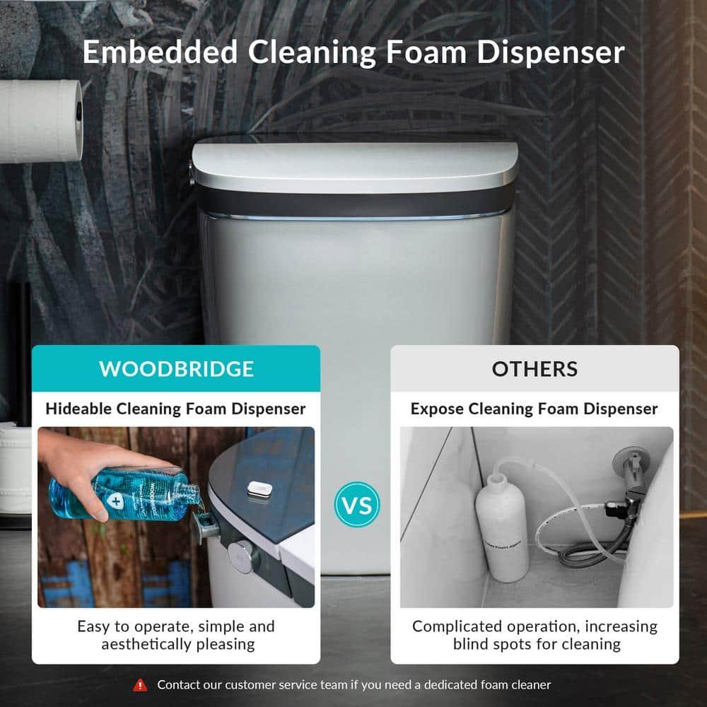 ADA Smart Bidet Toilet with Auto Open & Close, Foot Sensor,Clean Foam Dispenser&MaP Flushing 1000G