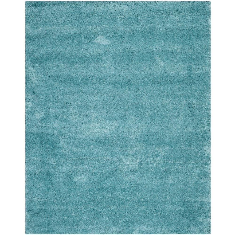 Shag SG180 Power Loomed Area Rug - Aqua Blue - 8'x10' - Safavieh.