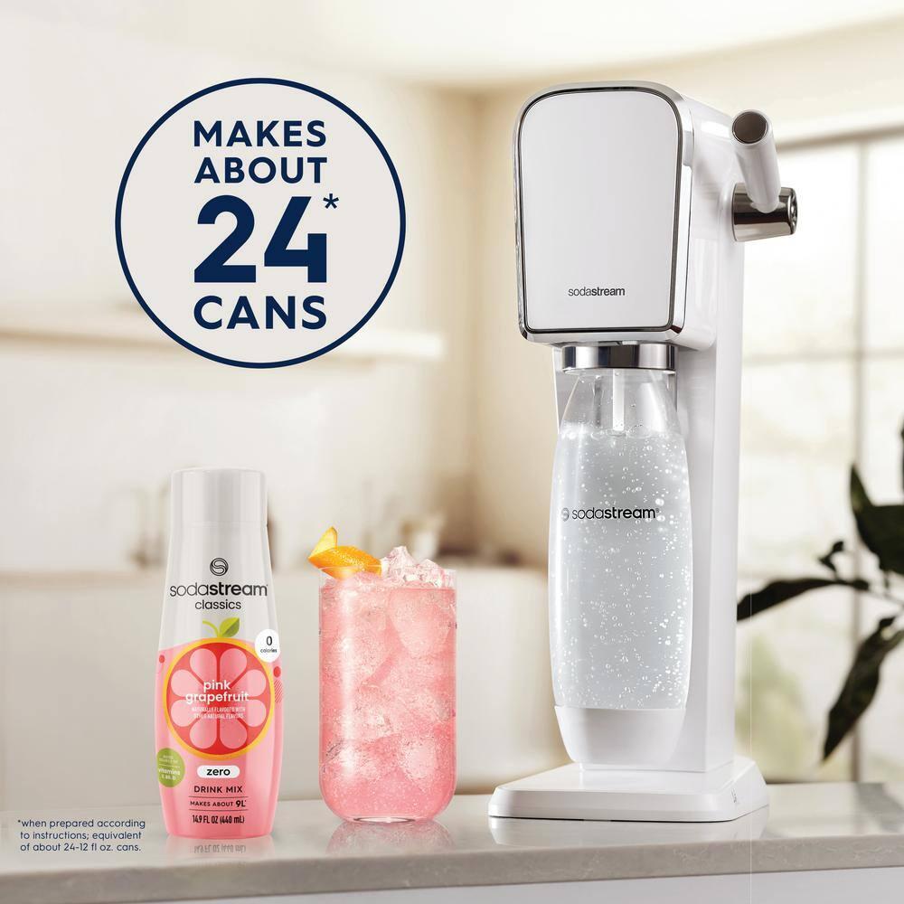 SodaStream Pink Grapefruit Zero Drink Mix 14.9 fl oz/4pk: Soda Streamer Flavor Syrup, Liquid Concentrate, Still, 440g