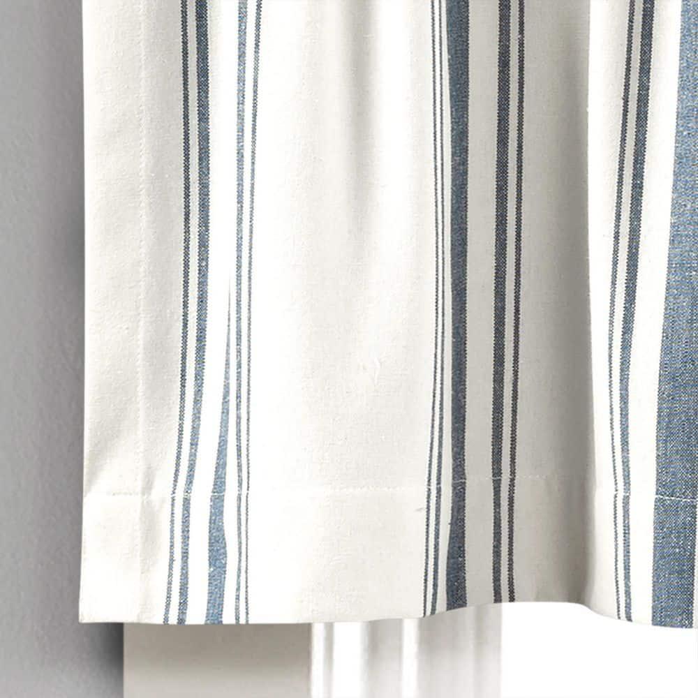 Lush Decor Farmhouse Stripe Striped Ruffled 52'' W Window Valance