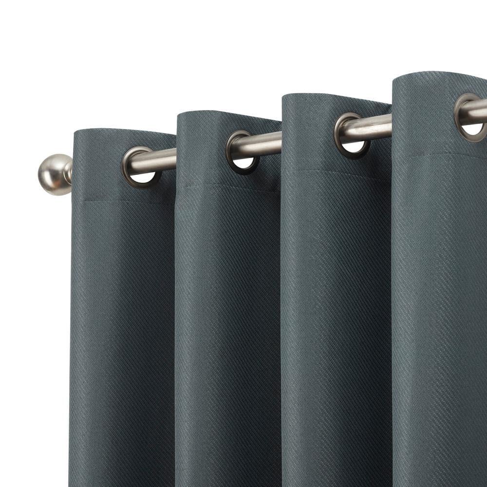 Nautica Synthetic Solid Color Blackout Thermal Rod Pocket Curtain Panels (Set of 2)