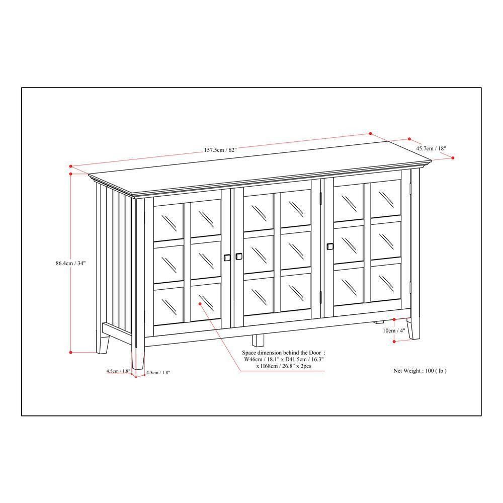 Acadian Wide Storage Cabinet