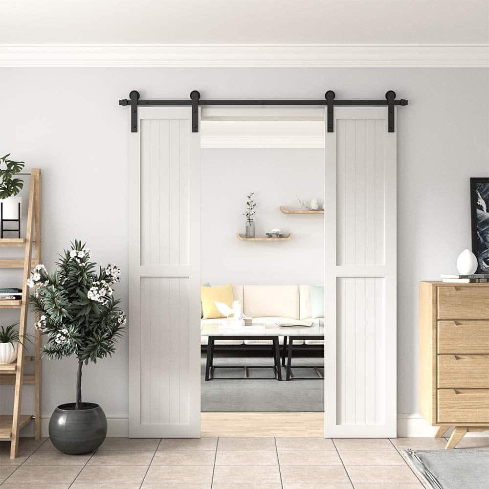 HERACLES Standard Double Door Barn Door Hardware Kit