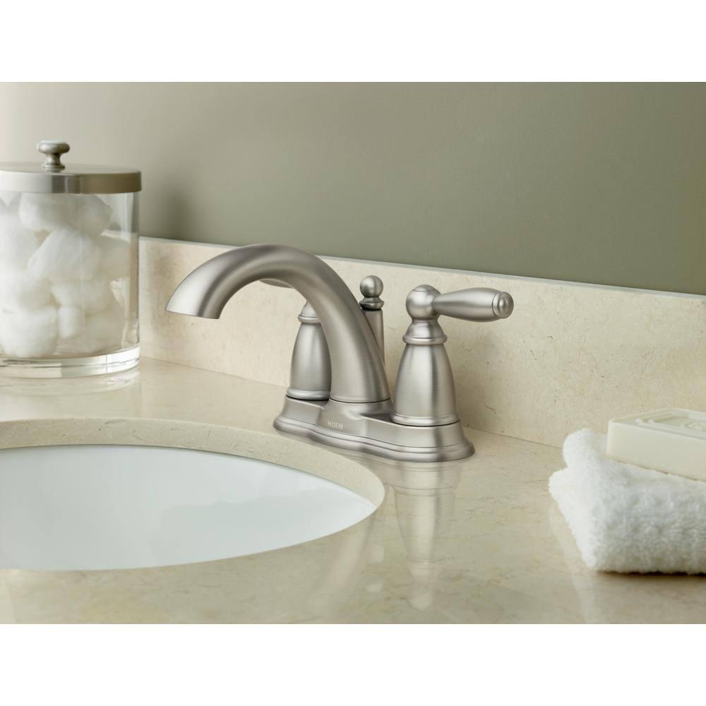 Moen Brantford Centerset Bathroom Faucet with Drain Assembly