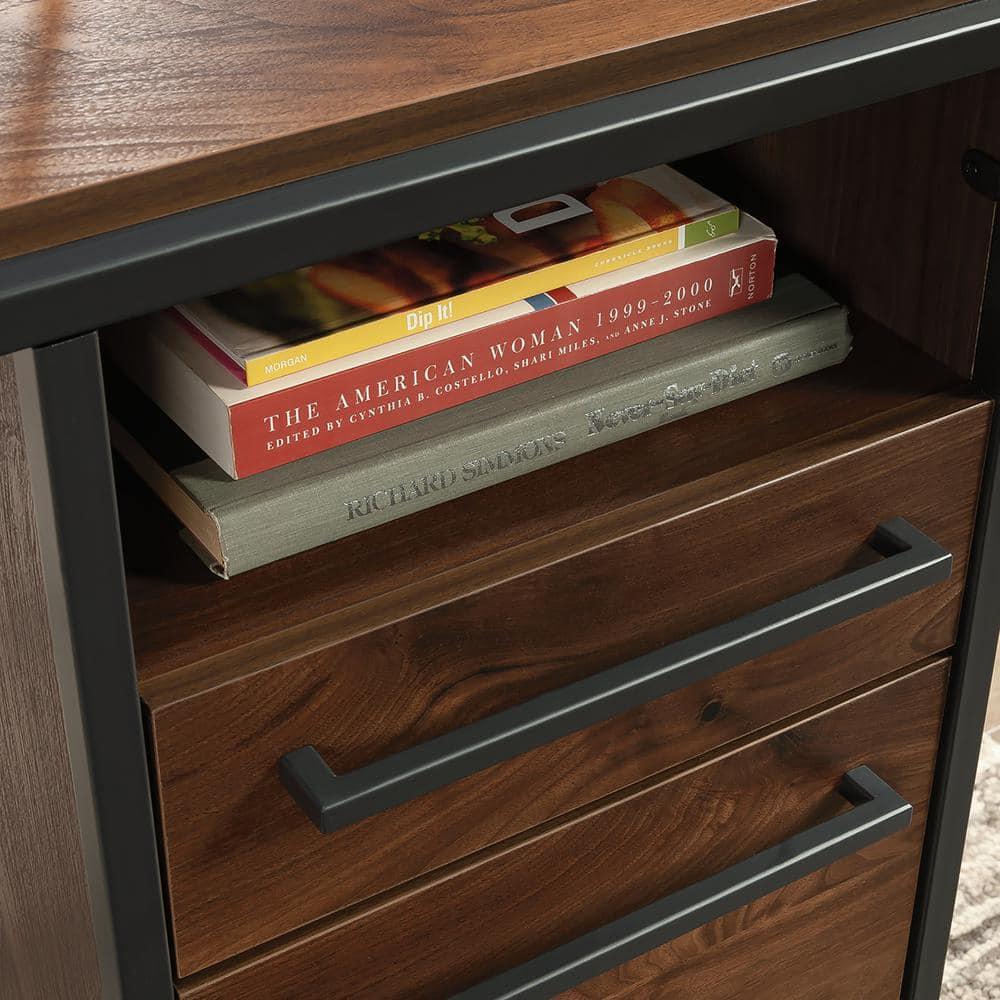 17 Stories Home Office Desk with Drawers and Open Shelf