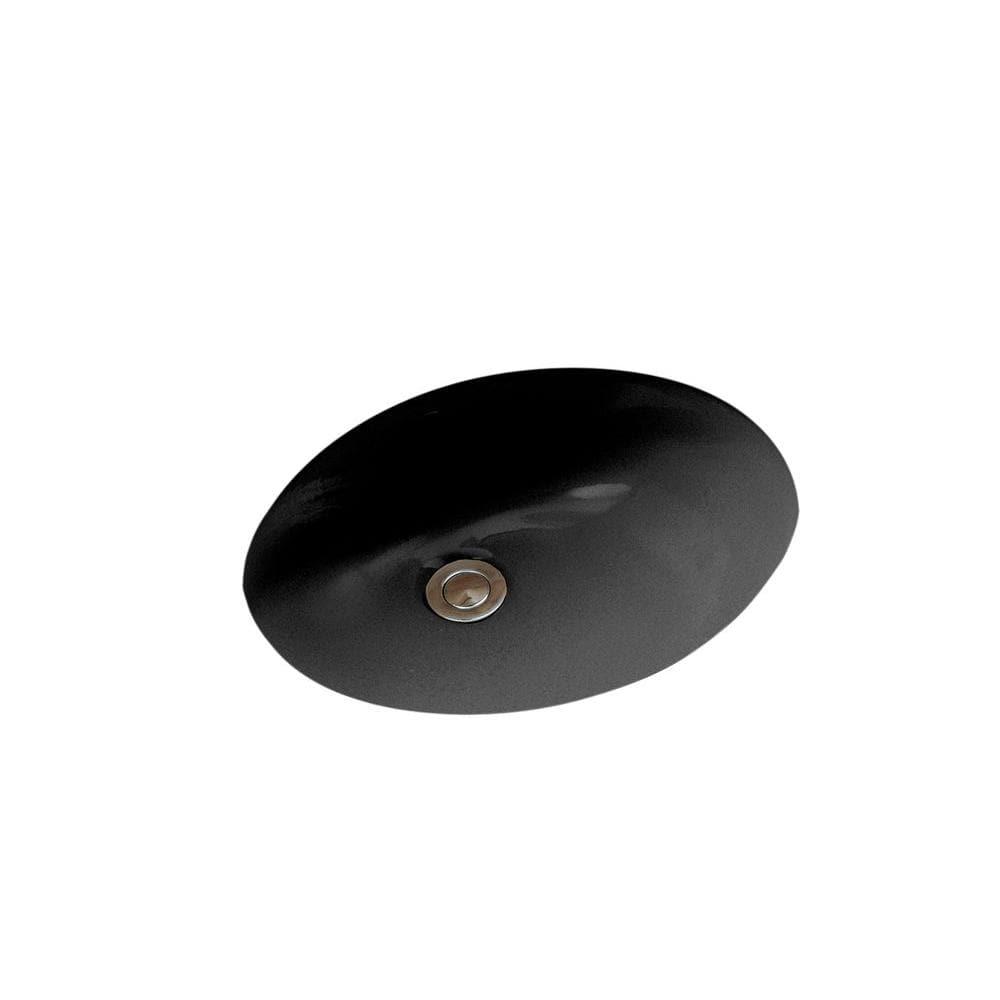 Caxton® Ceramic Oval Undermount Bathroom Sink with Overflow