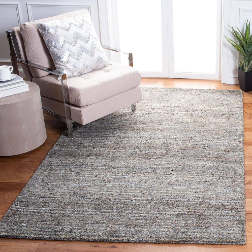 Himalaya HIM413 Handmade Area Rug - 4'x6' - Grey/Olive - Safavieh