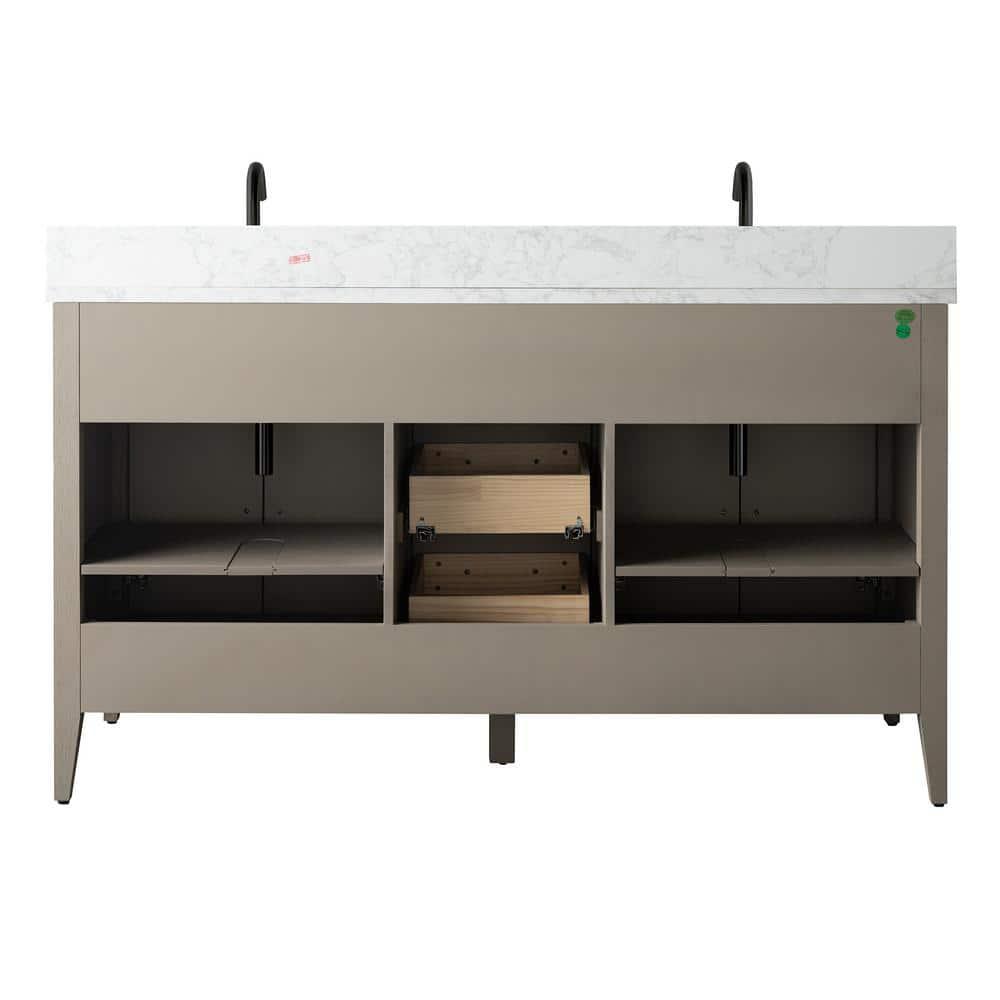 60" Double Bathroom Vanity Set