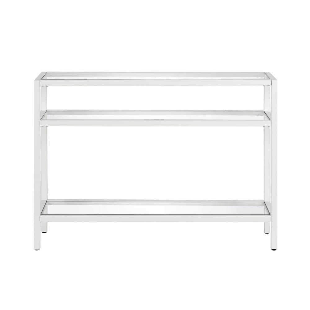 Evelyn&Zoe Sivil 42" Wide Rectangular Console Table, White