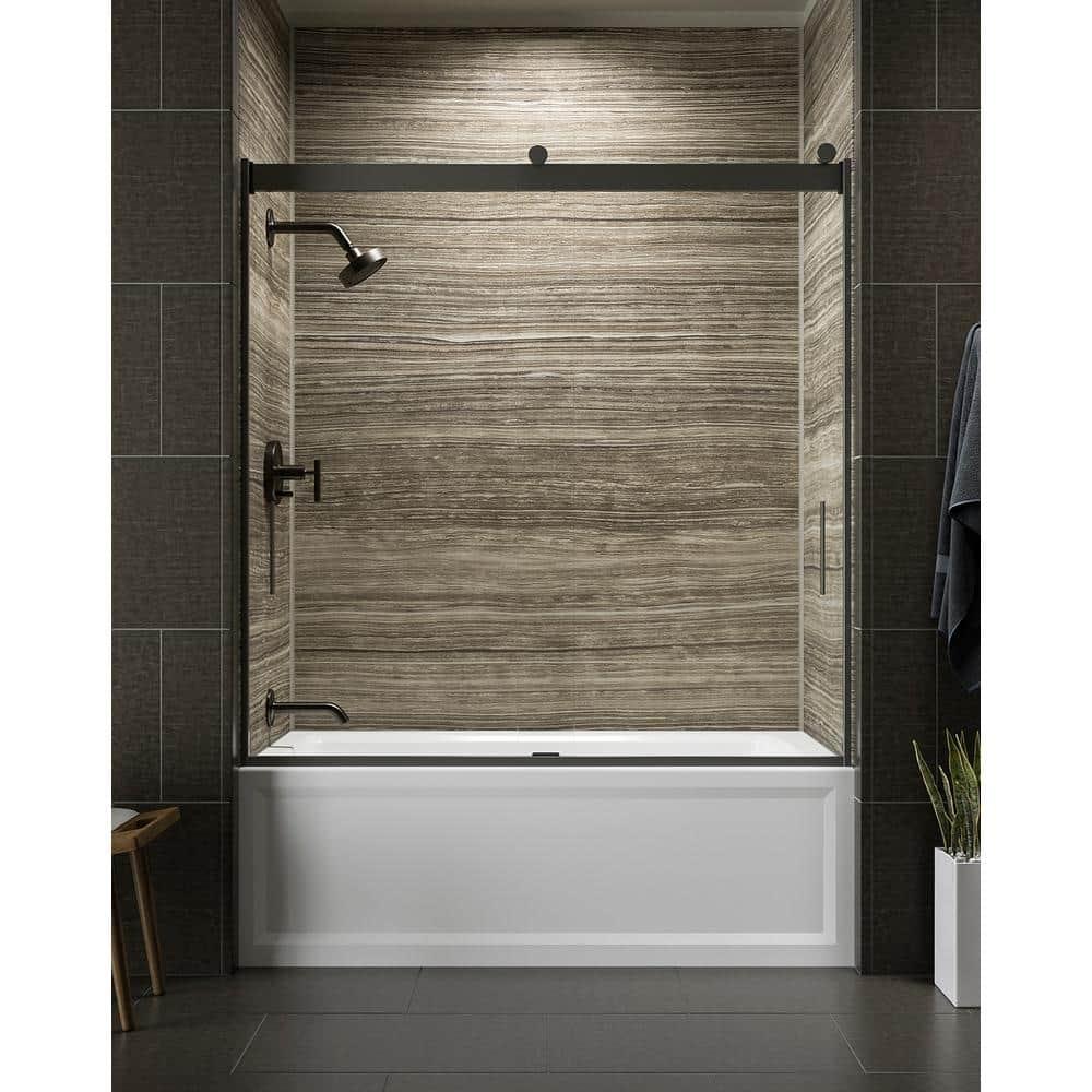 Levity 59.62" x 62" Bypass Bath Door with CleanCoat® Technology