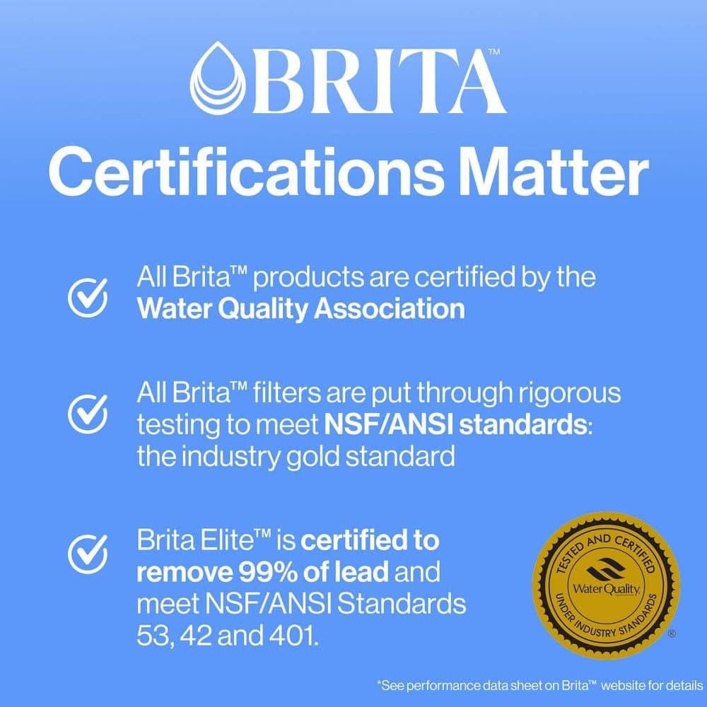 Brita Advanced Replacement Water Filter for Pitchers: Reduces Odors, Filters Chlorine