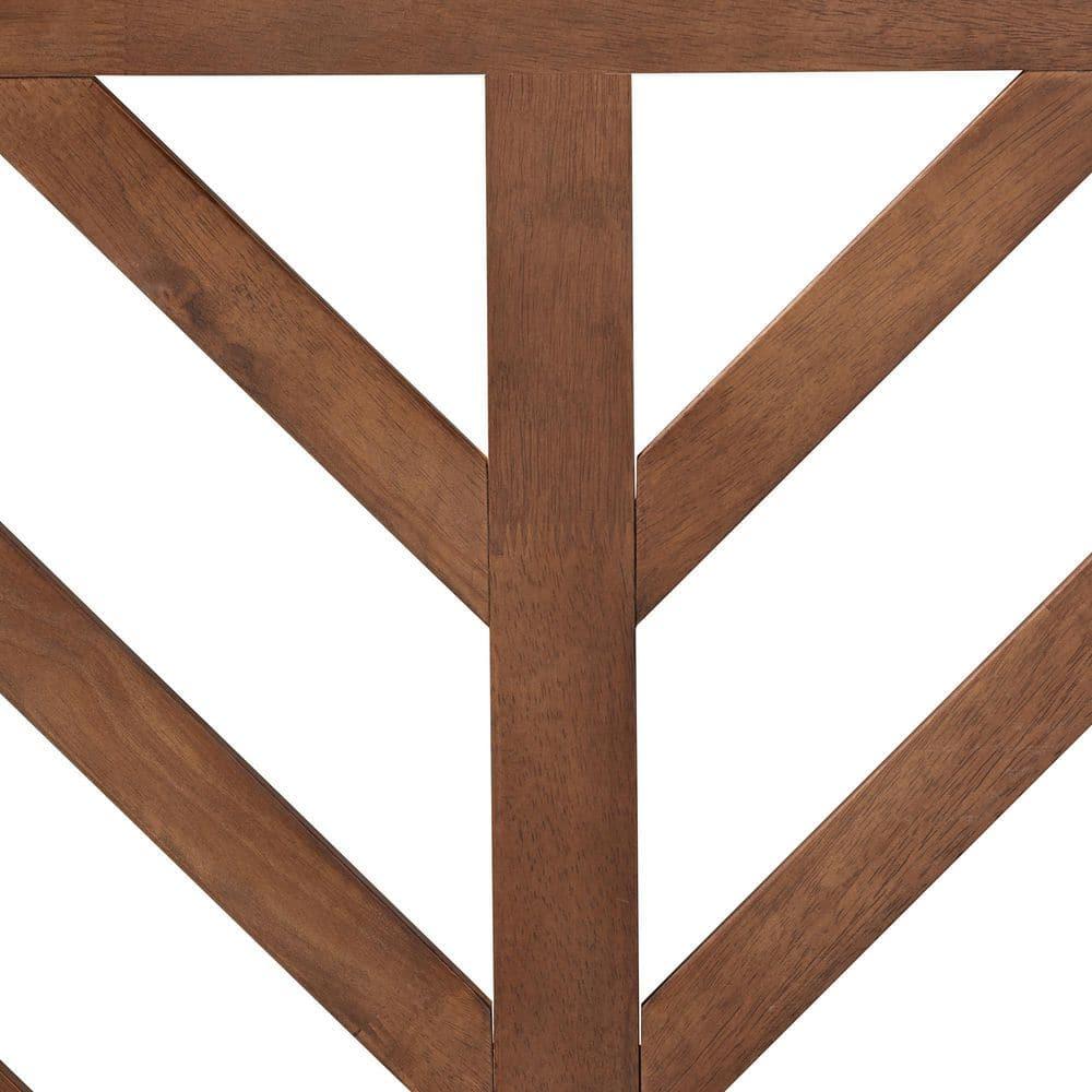 Queen Belisma Wood Headboard Ash Walnut - Baxton Studio