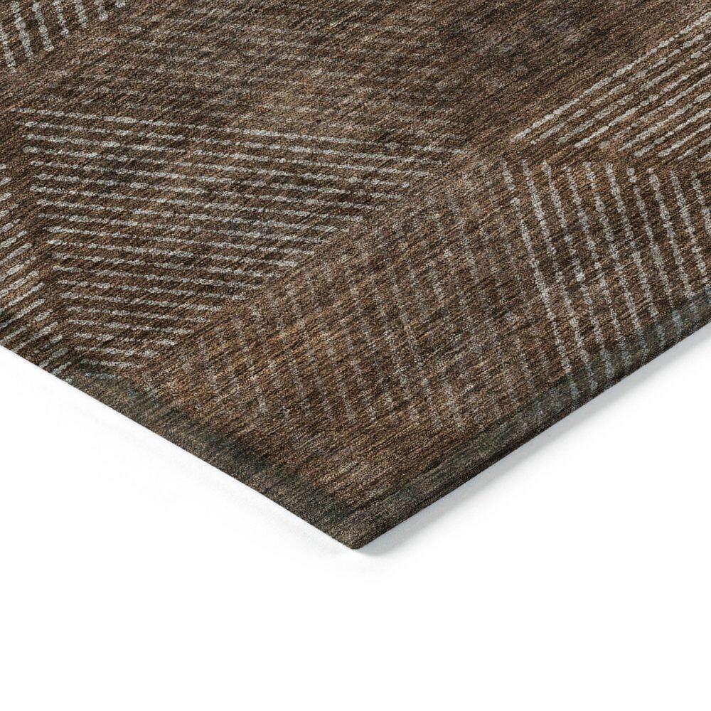 Addison Rugs Chantille Indoor/Outdoor Transitional Geometric Brown Washable Rectangle Rug, 2'6" x 3'10"