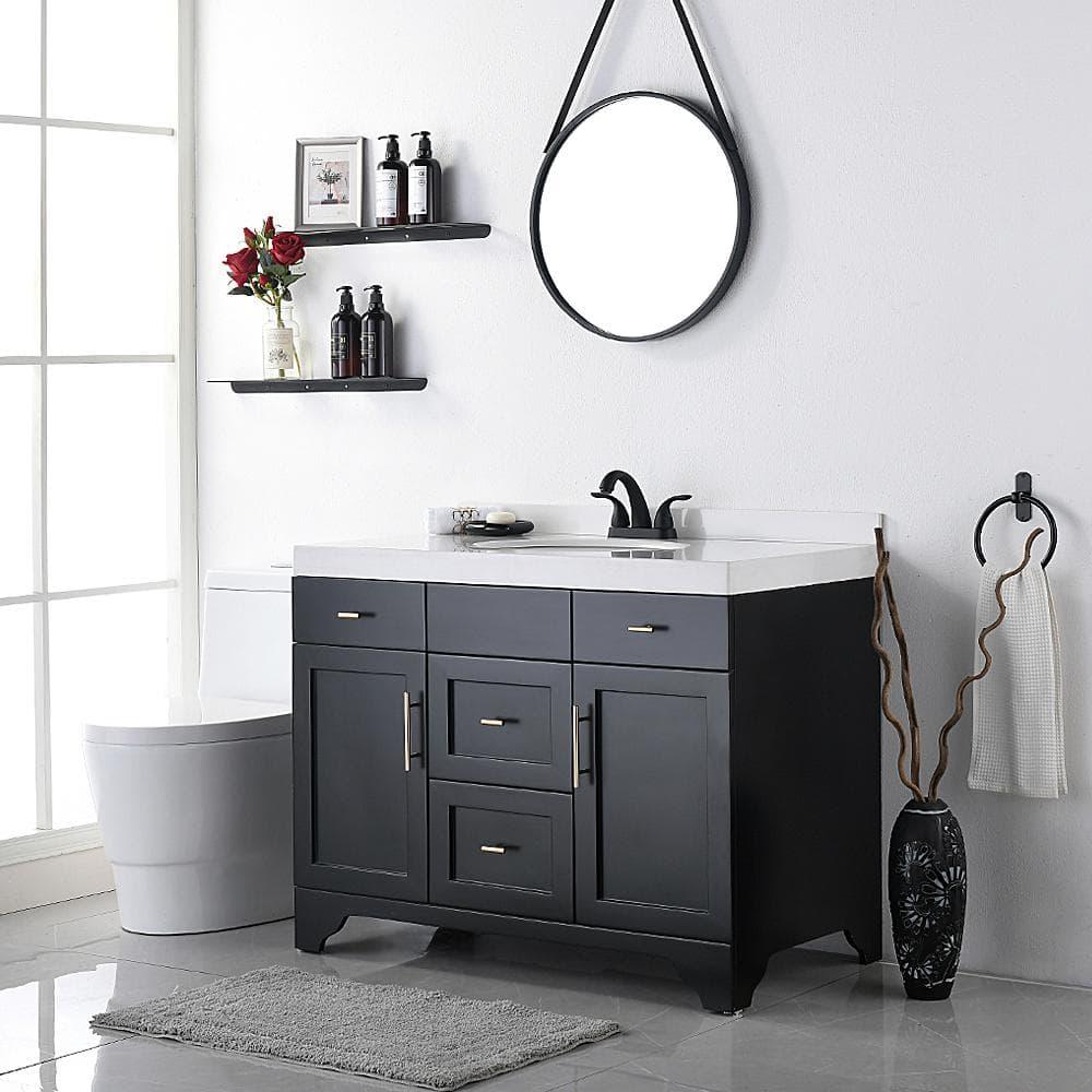 1.2 Flow Centerset Bathroom Sink Faucet with Drain