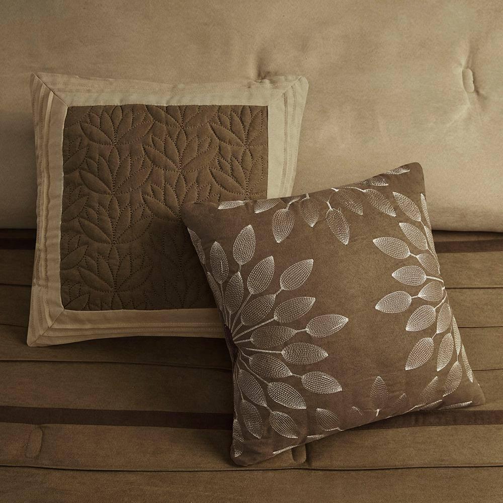 Madison Park Palmer 7 PC Pieced Faux Suede Comforter Set