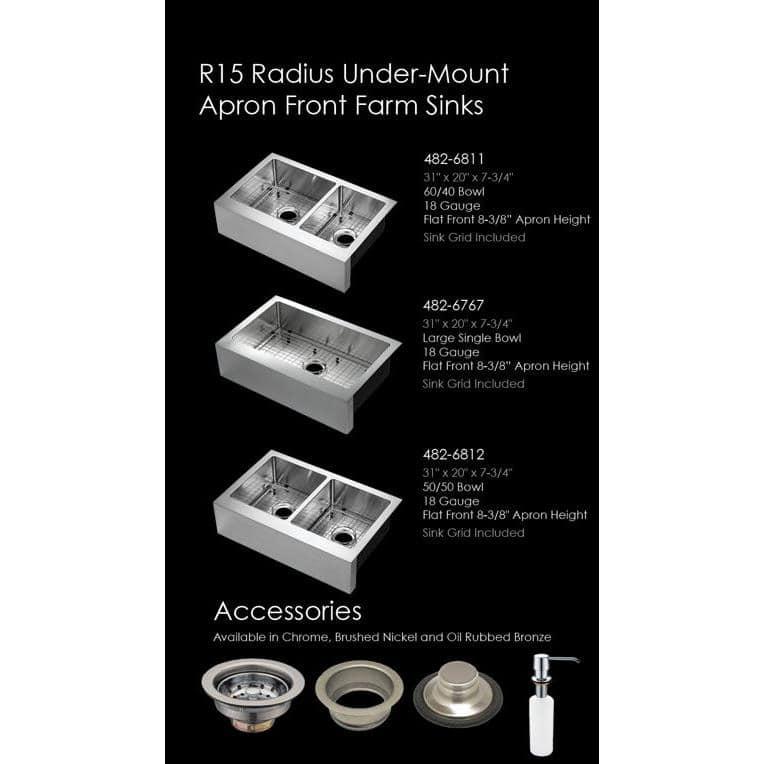 CMI 482-6767 Lapeer 31'' L Farmhouse / Apron Single Bowl Stainless Steel Kitchen Sink