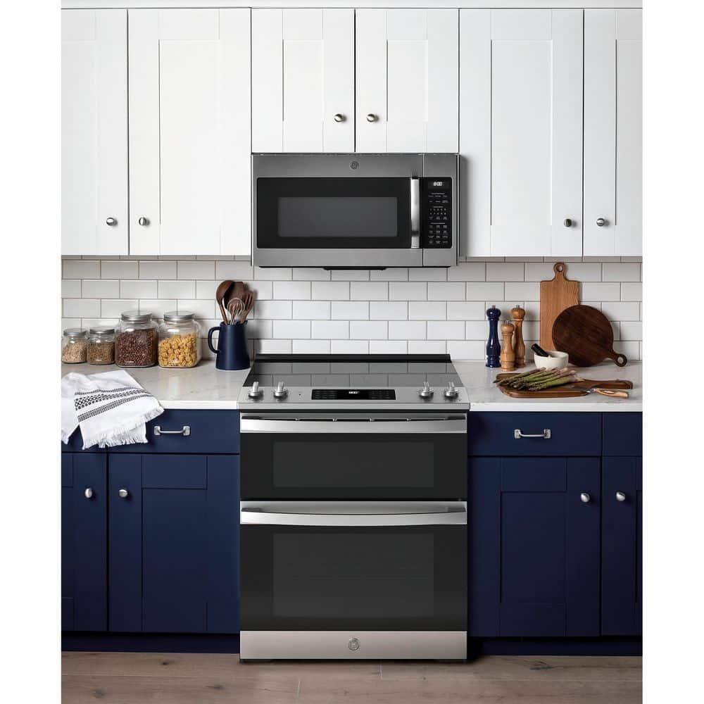 GE Appliances 30 in 66 cu ft Slide In Double Oven Electric Ranges in Stainless Steel
