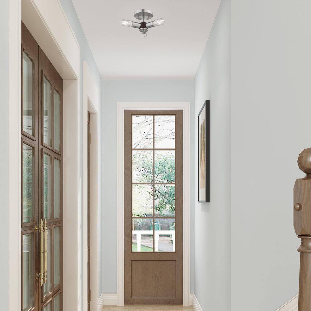 Livex Lighting Copenhagen 3 - Light Flush Mount in  Brushed Nickel