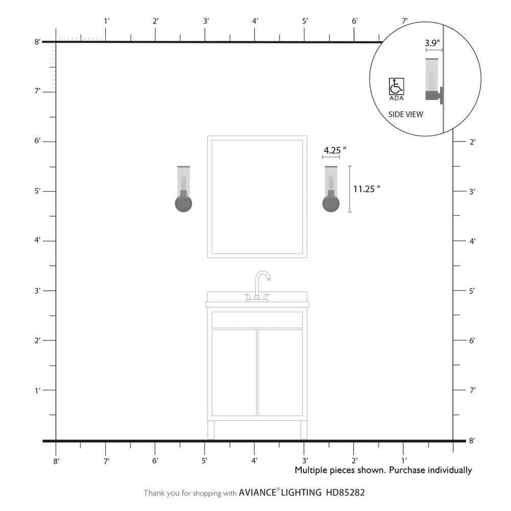 Livex Lighting Banca 1 - Light Sconce in  Black/Brushed Nickel