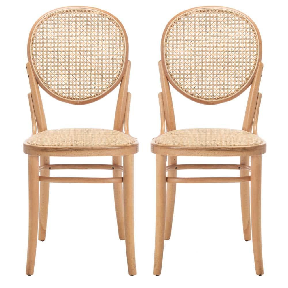 Sonia Cane Dining Chair (Set of 2) - DCH9504 - Natural - Safavieh