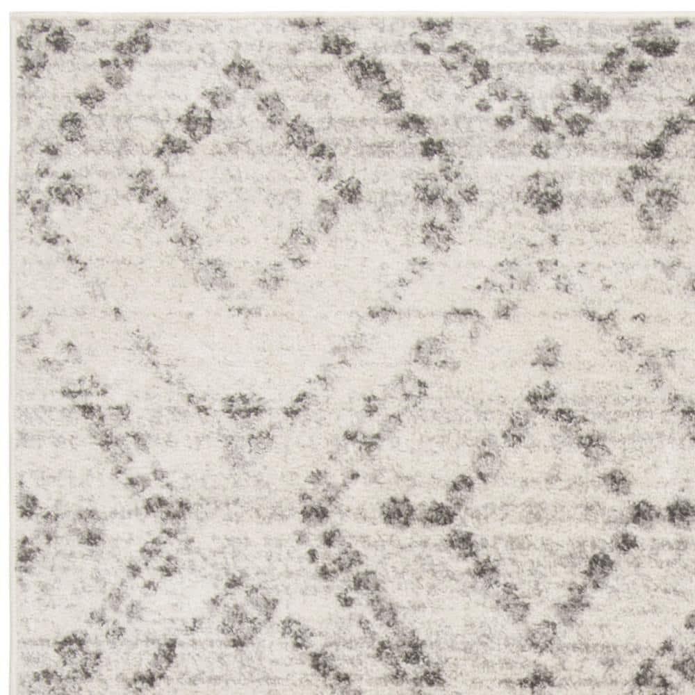 Adirondack ADR131 Machine Made Indoor Area Rug - Light Grey/Grey - 8'x8' - Safavieh