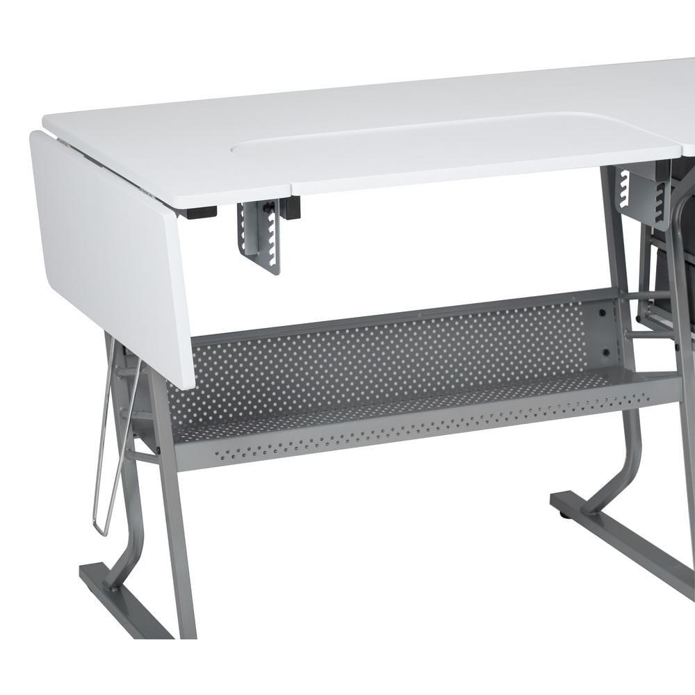 60.25'' x 23.75'' Sewing Table with Sewing Machine Platform