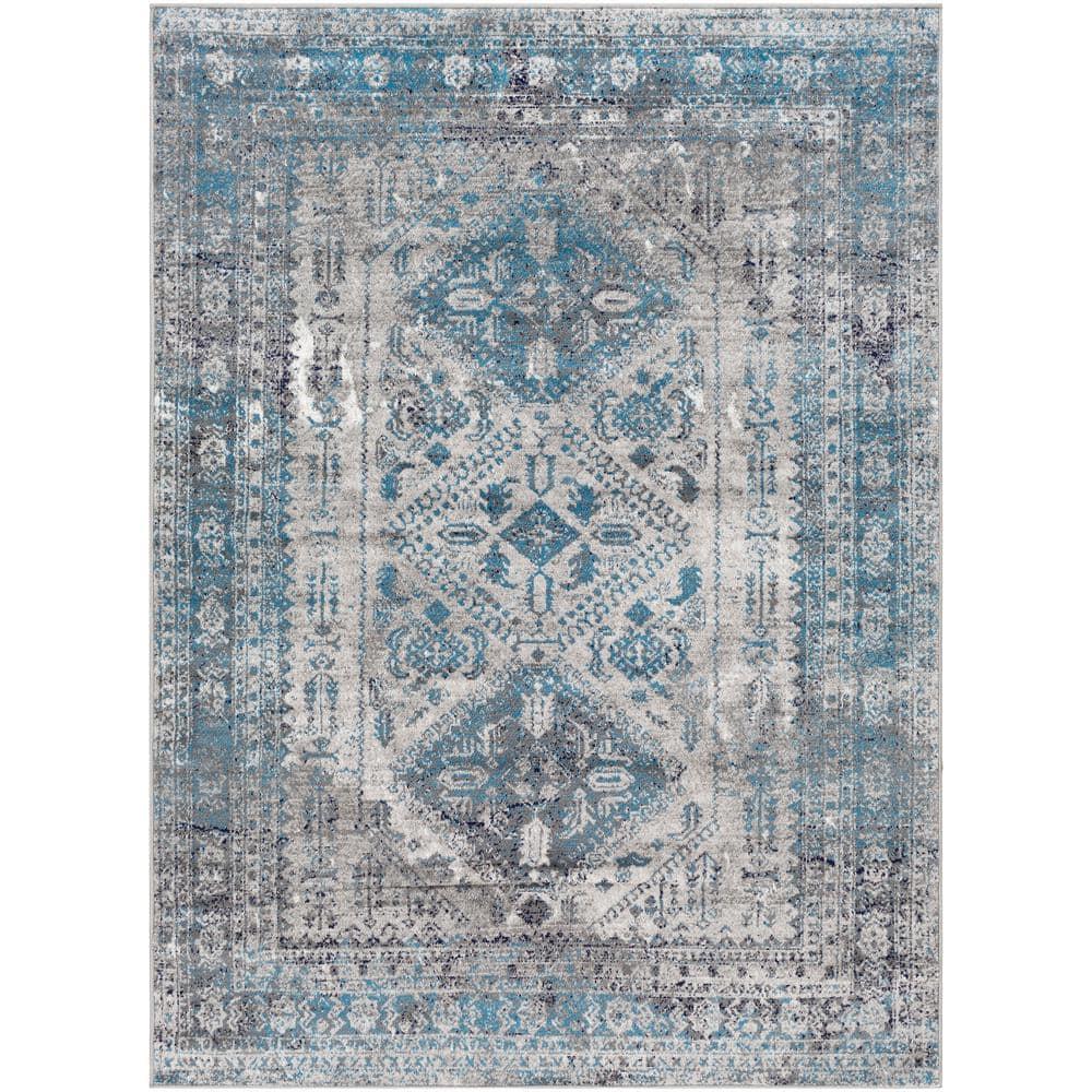 Livabliss 6'7"x9' Melissa Traditional Rugs Gray