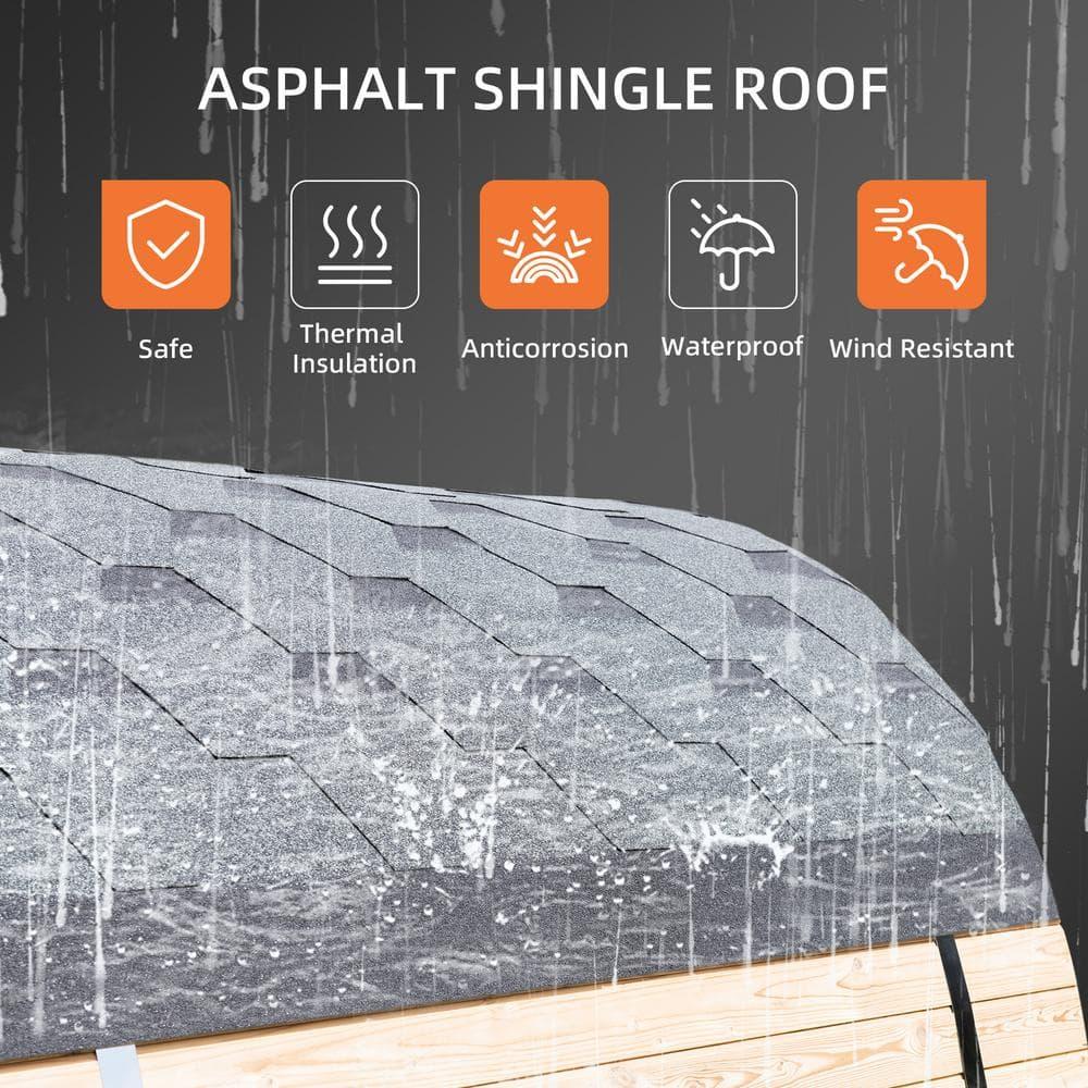 4-Person  Outdoor Barrel Sauna with View Window,Electric Heater,Sauna Starter Kit