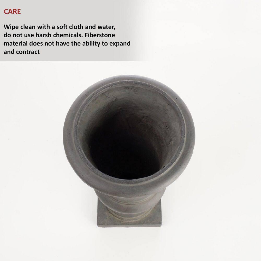 Alfresco Home Jovina Fiberstone Small Urn Planter in Antique Dark Bronze