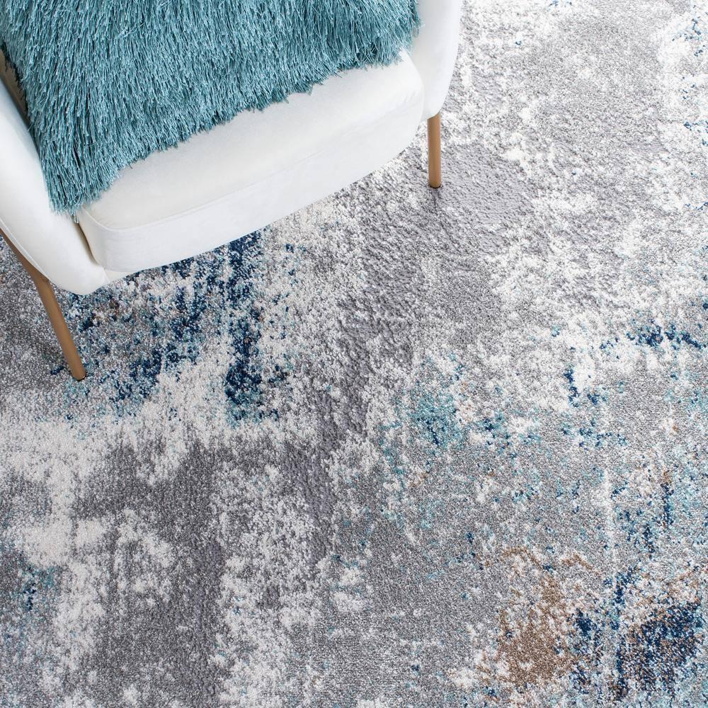 Aston ASN708 Power Loomed Indoor Area Rug - Grey/Blue - 8'x10' - Safavieh