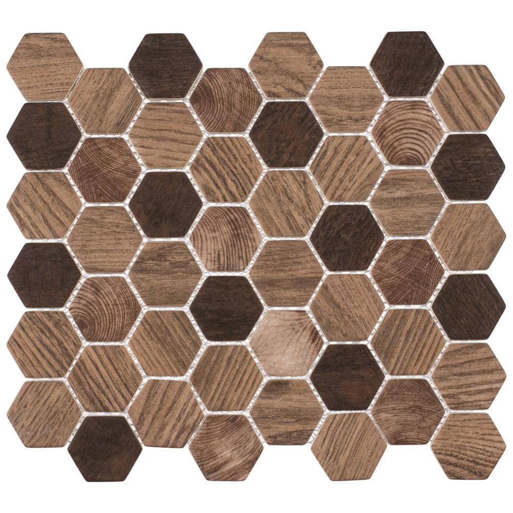 Terrain 2'' Hex Glass Mosaic Kitchen Backsplash, Bathroom, Shower, Wall and Floor Tile