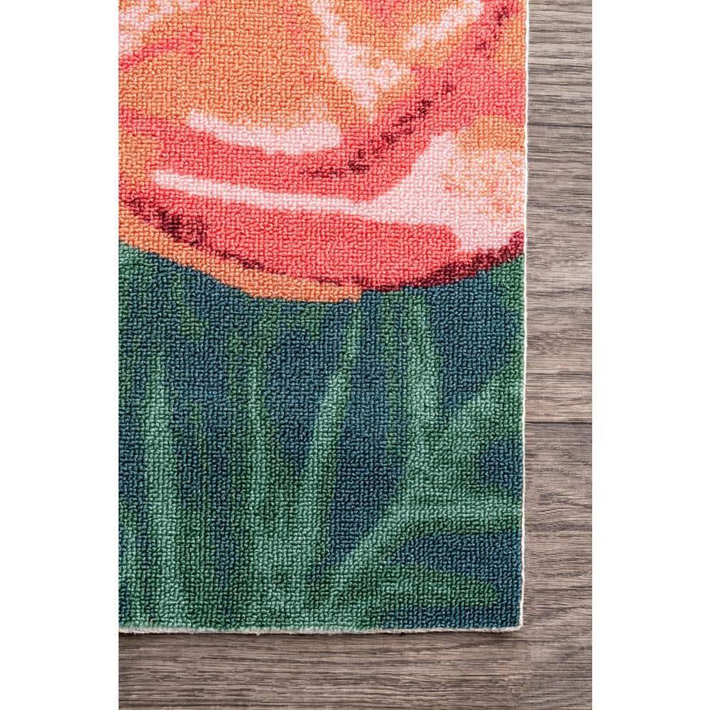 Nuloom Contemporary Floral Sabrina Indoor/Outdoor Patio Area Rug, 4' x 6', Multi