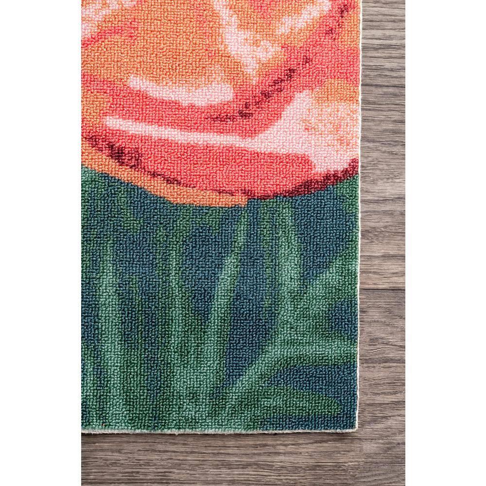 Nuloom Contemporary Floral Sabrina Indoor/Outdoor Patio Area Rug, Square 4', Multi
