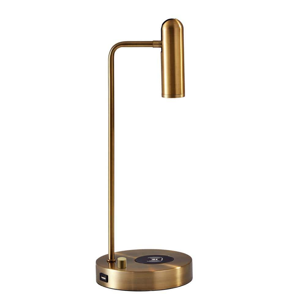 Avon 17" Desk Lamp With USB And Wireless Charging