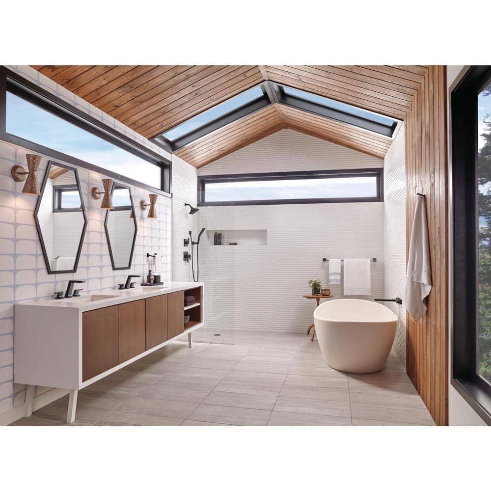 Pivotal Double Handle Wall Mounted Tub Filler Trim