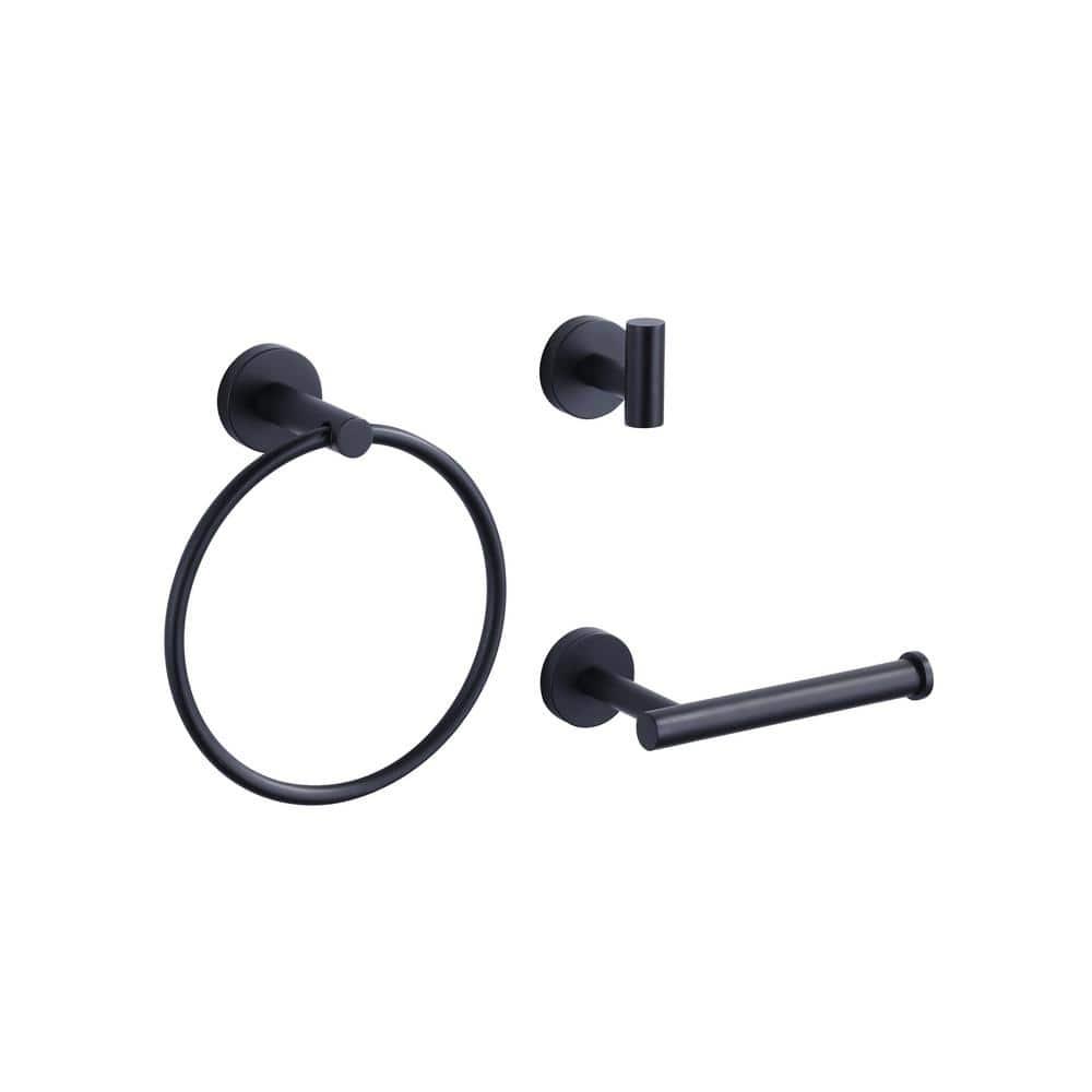 ARCORA AR5210163B 3-Piece Bath Hardware Set With Mounting Hardware With Towel Ring, Towel Hook And Toilet Paper Holder In