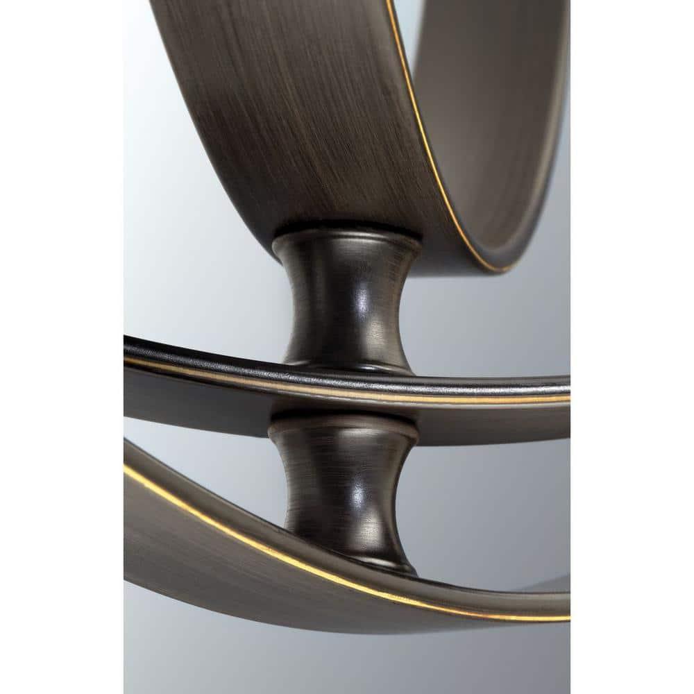 Progress Lighting Equinox 4-Light Foyer Pendant, Steel, Antique Bronze, No Shade