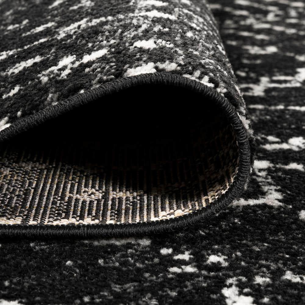 JONATHAN Y Moroccan HYPE Boho Vintage Diamond Black/Ivory 8 ft. x 10 ft. Area Rug