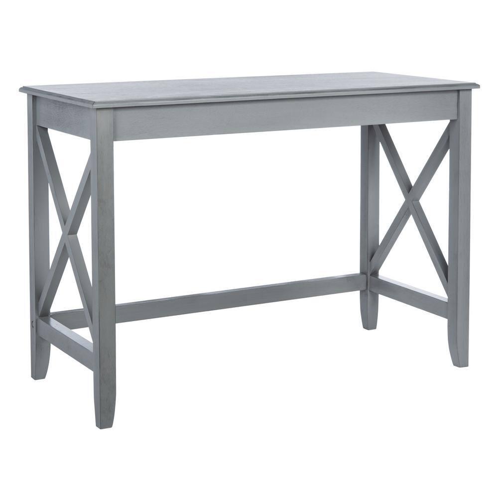SAFAVIEH Katelan Solid X Side Writing Desk, Distressed Grey