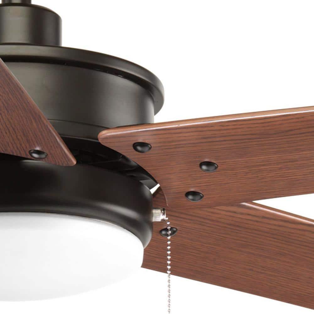 P2574-2030K-Progress Lighting-Whirl - Wide - Ceiling Fan - 1 Light - Damp Rated in Transitional style - 60 Inches wide by 15.88 Inches high-Antique