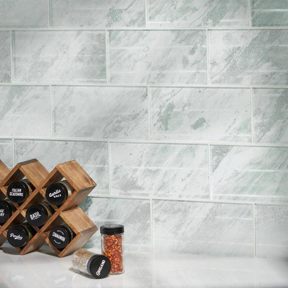 Bond Tile Wonder Glass 4.37 in. x 8.74 in. Polished Glass Wall Tile (5.3 Sq. Ft. / Case)