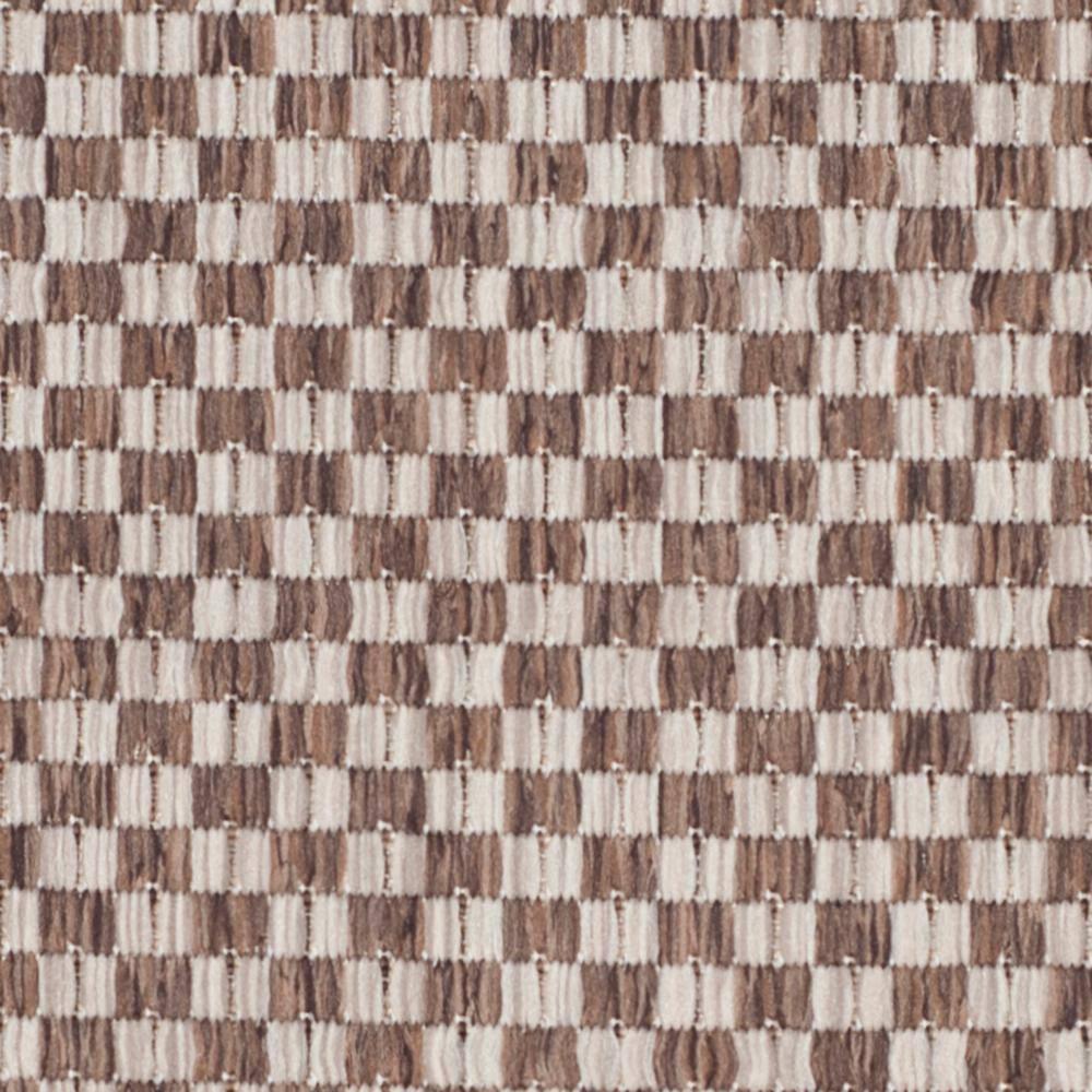 SAFAVIEH Courtyard Blair Checkered Indoor/Outdoor Area Rug, Light Brown/Light Grey, 2' x 3'7"