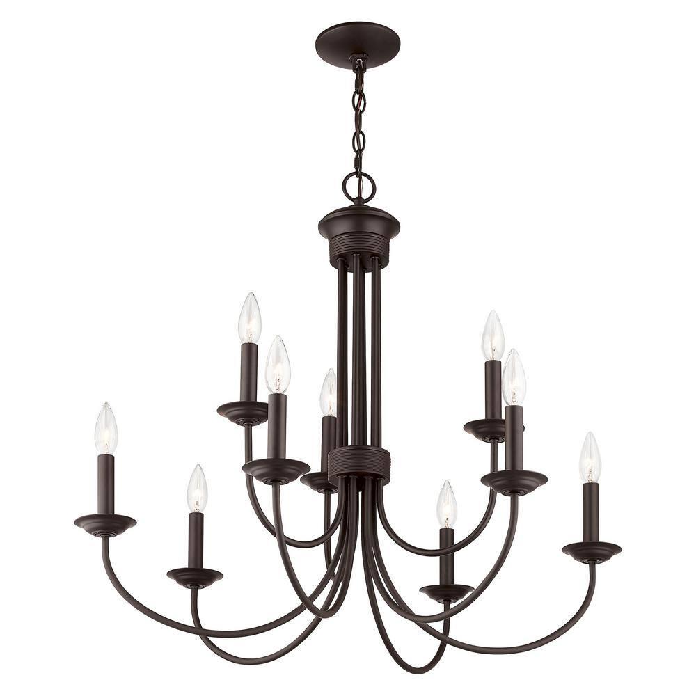 Livex Lighting Estate 9 - Light Chandelier in  Bronze