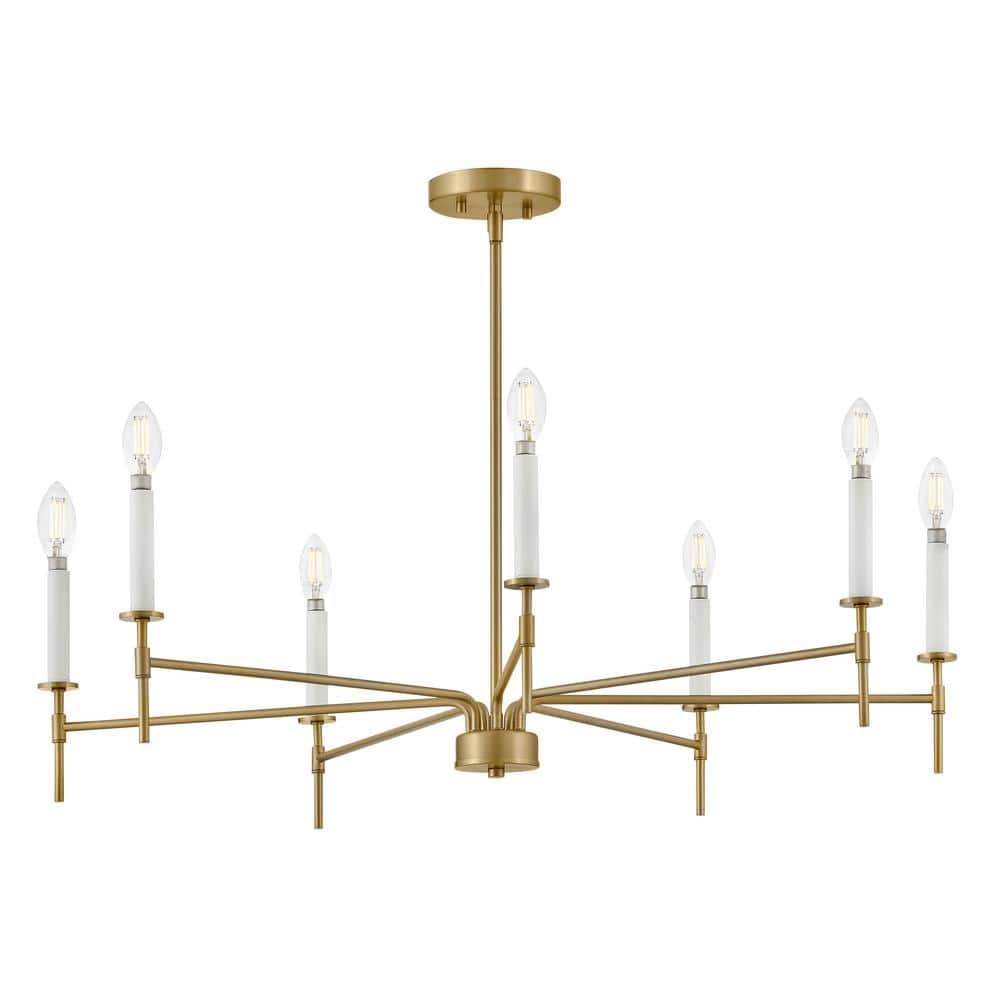 Hux 7-Light Exposed Candle Bulb Chandelier Pendant